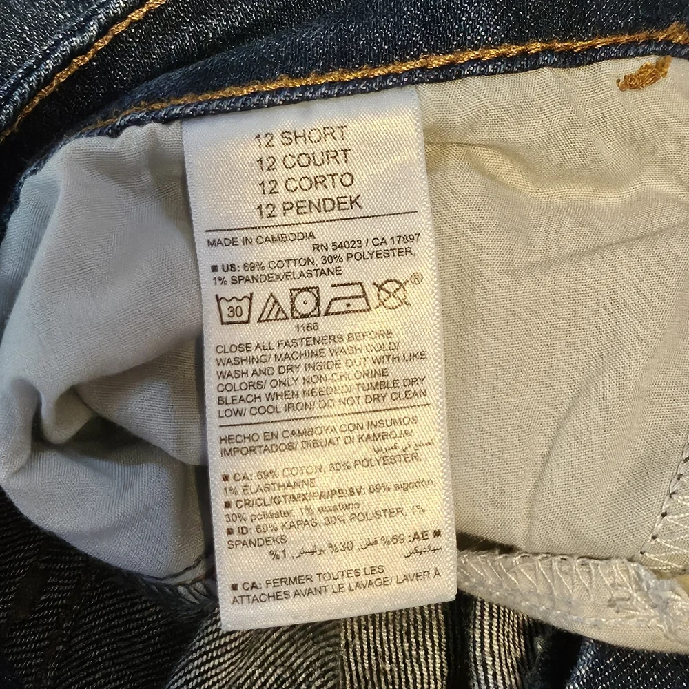 Old Navy Classic Dark Blue Women's Straight-Leg Jeans - Picture 4 of 6